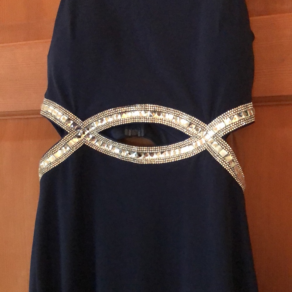 NWT Navy Rhinestone Dress Size 5